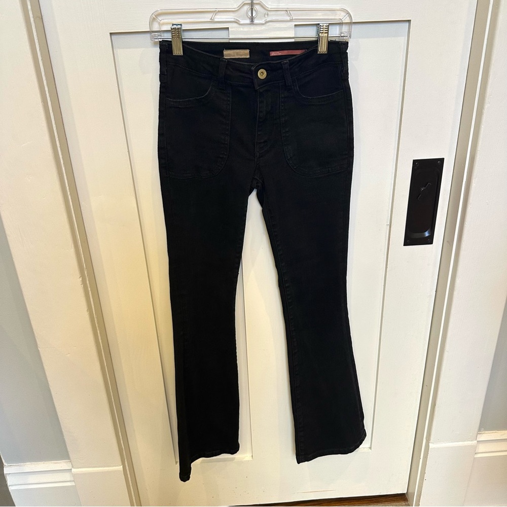 Pilcro Black Flare Wide Leg Jeans